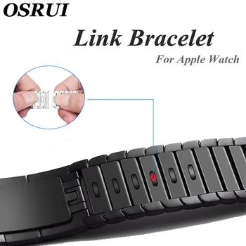 

link Bracelet strap for Apple Watch band 4 44mm 40mm Steel strip iwatch 5 4 3 band 42mm 38mm Stainless Steel 36L metal watchband