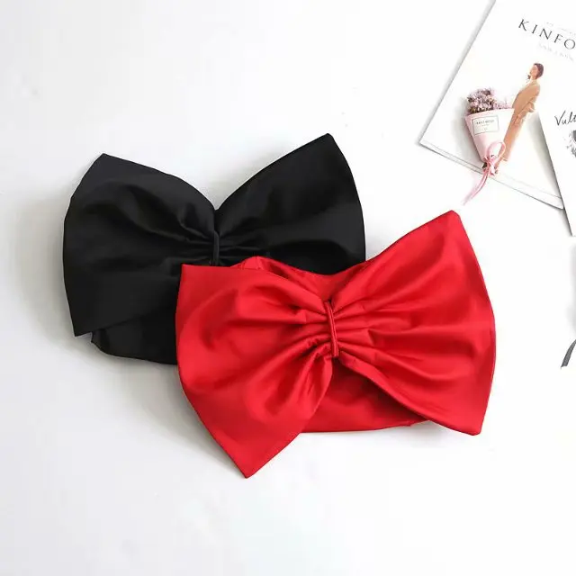 

2018 Spring And Summer New Style Large Bow Decoration Tops Red after Zipper Knot Slimming Short Tube Top WOMEN'S Dress