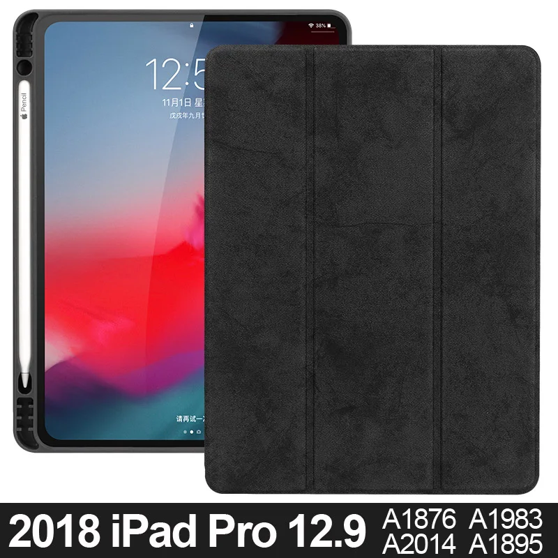 Black Pro 12.9 Для iPad Pro 11 Чехол для iPad Pro 12,9 Магнитный ультра тонкий чехол для смарт-телефона для iPad 11 дюймов чехол с поддержкой беспроводной зарядки - Цвет: Black Pro 12.9