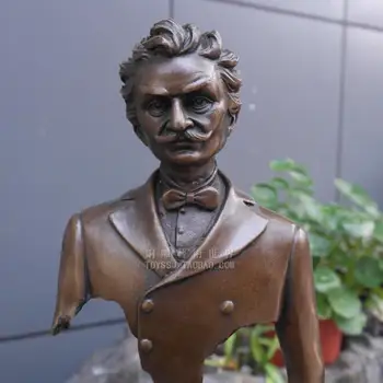 

statue bronze Abstract Musician Strauss violinist European style copper sculpture art Ornament home decoration collections