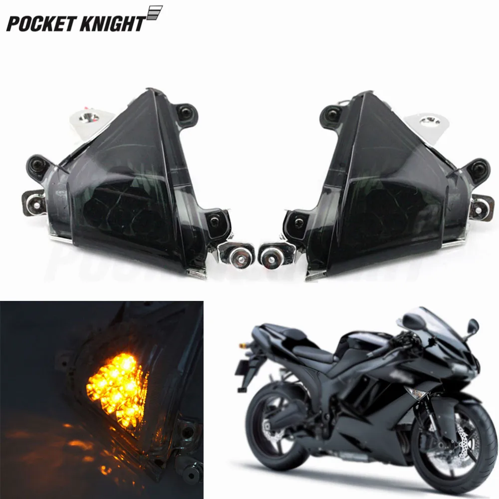 

Передний светодиодный указатель поворота для KAWASAKI NINJA ZX-10R ZX10R 2004-2005, аксессуары для мотоциклов светильник осветительная лампа
