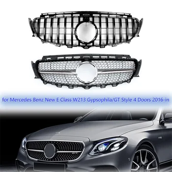 

Car Racing Grill ABS Auto Grille Kidney Replacement Grilles Mesh for Mercedes Benz New E Class W213 Gypsophila/GT Style 4 Doors
