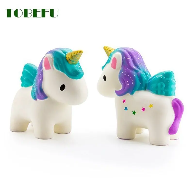 TOBEFU Kawaii Jumbo Единорог Сжимаемый Забавный подарок для детей медленное снятие
