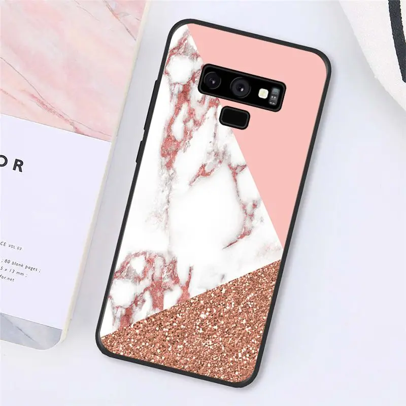 Chic Pink Marble Pretty Design Phone Case For Samsung Galaxy A50 A70 A20 A30 Note9 8 Note7 Note10 Pro