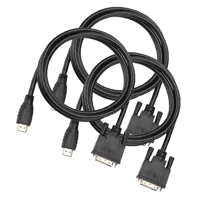 to DVI Cable Bi Directional High Speed Adapter Support 1080P Full HD Compatible for Raspberry Pi Laptop Etc |