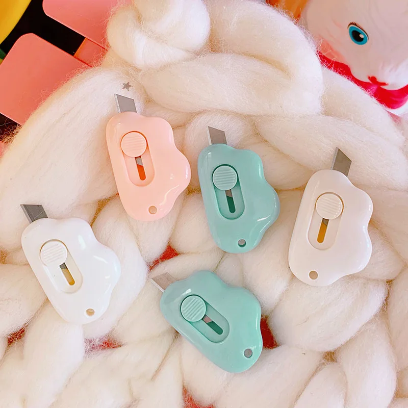 Mini Cloud Utility Knife Stretch Cute Paper Cutter Small Blade Letter Opener Office Stationery Escolar Papelaria