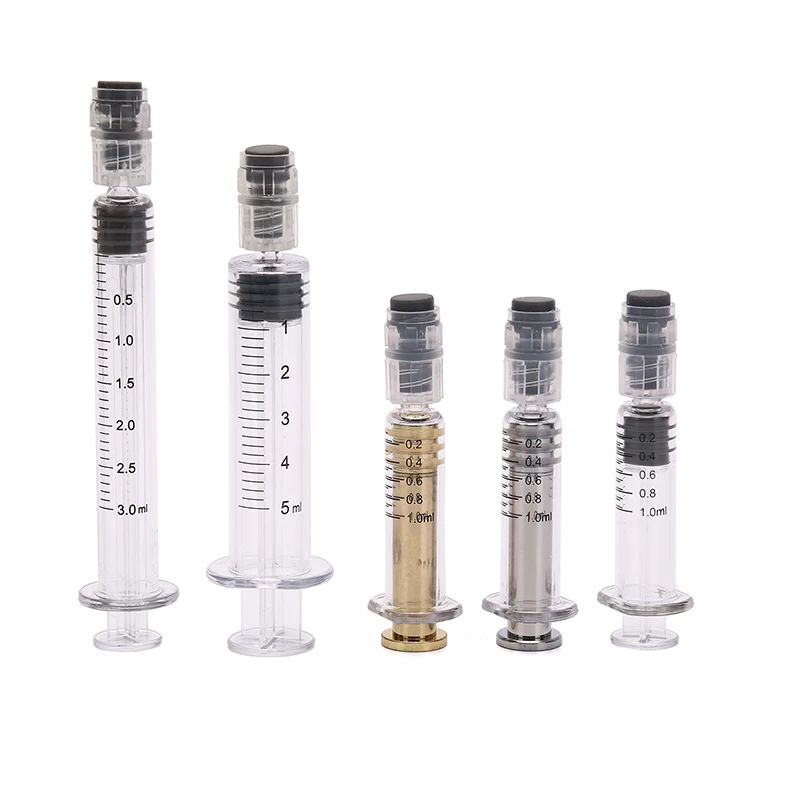 1PC 1ML 3ML 5ML Luer Lock Syringes Screw Blunt Tip Needles Caps For Industrial Dispensing reusable syringe liquid syringe syringe glue tool syringe ink injection