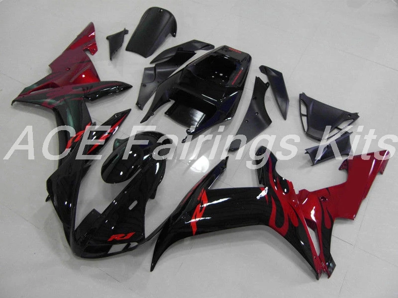 Горячая Распродажа, YZF1000 R1 02 03 полный комплект для Yamaha Yzf R1 2002 2003 спортивный мотоциклетный кузов Обтекатели(литья под давлением) красный черный