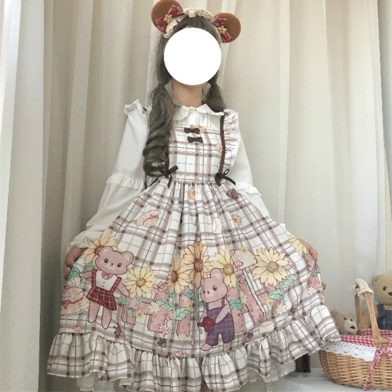 Kawaii светильник в стиле Лолита платье японском для маленьких девочек мягкая ветер