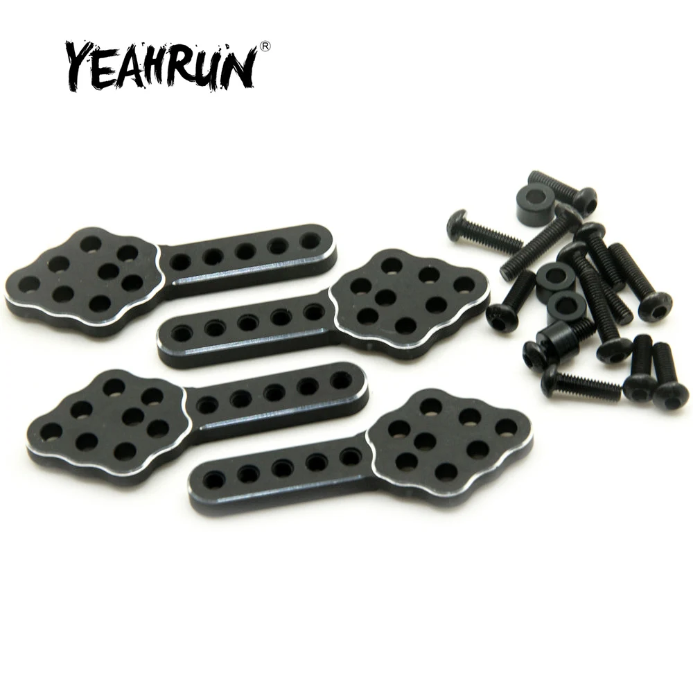 YEAHRUN Aluminum Alloy Adjustable Front Rear Suspension Shock Mount Lift Kit for Axial SCX10 1/10 RC Crawler Car Upgrade Parts