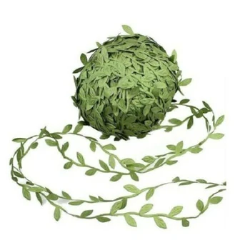 

3M/10M Green Artificial Leaf Silk Cloth Flower Leaves Vine Fabric Hanging Garland For Home Wedding Party DIY Decoration Plant