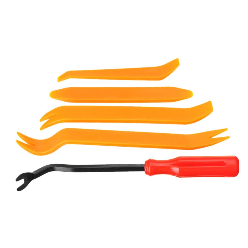 

Rivet Removal Fastener Tool 5pcs Clip Set 6\" Yellow Steel Plastic Screwdriver Car