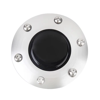 

Aluminum Alloy Steering Wheel with Horn Trumpet Logo Button Silver