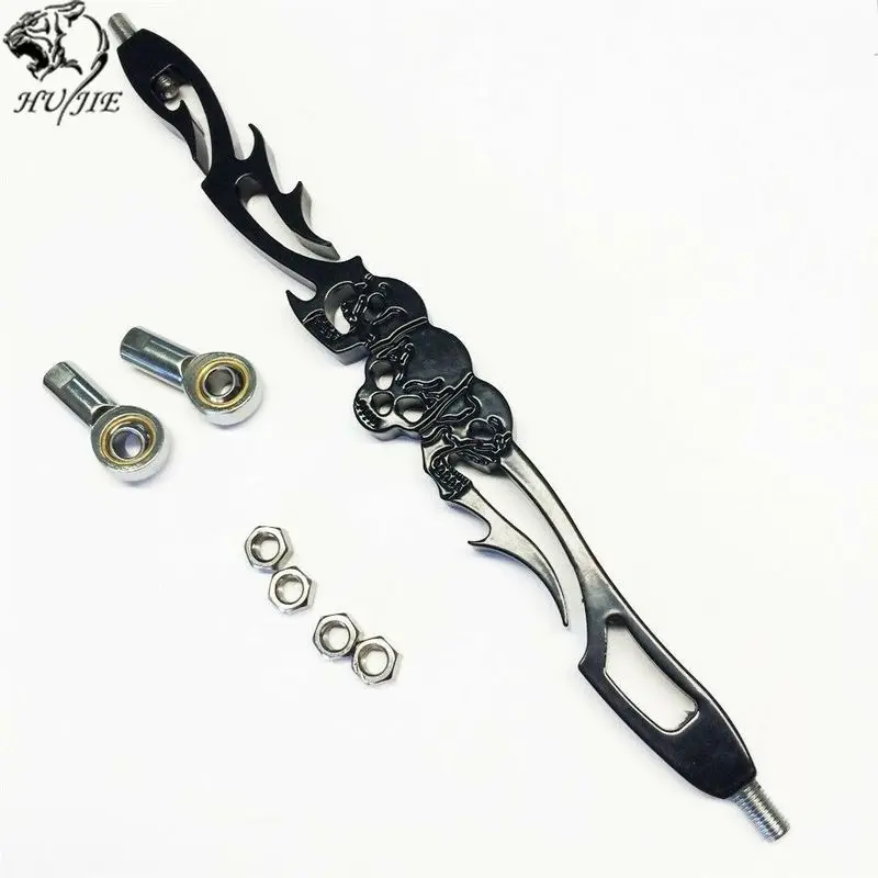 Мотоцикл части черный череп Сдвиг Связь для Harley Davidon Softail FXDWG Dyna Wide Glide FLHR FLHT FLT черный