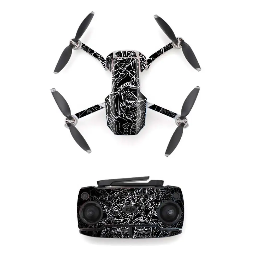 Black Style Waterproof skin Sticker for DJI Mavic Mini Drone And Remote Controller Decal Vinyl Skins Cover 7 Styles Available