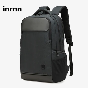 

inrnn Men's 15.6 inch Laptop Backpack Casual Male USB Charging Backpacks Waterproof Travel Bag Schoolbag for Teenager Mochila