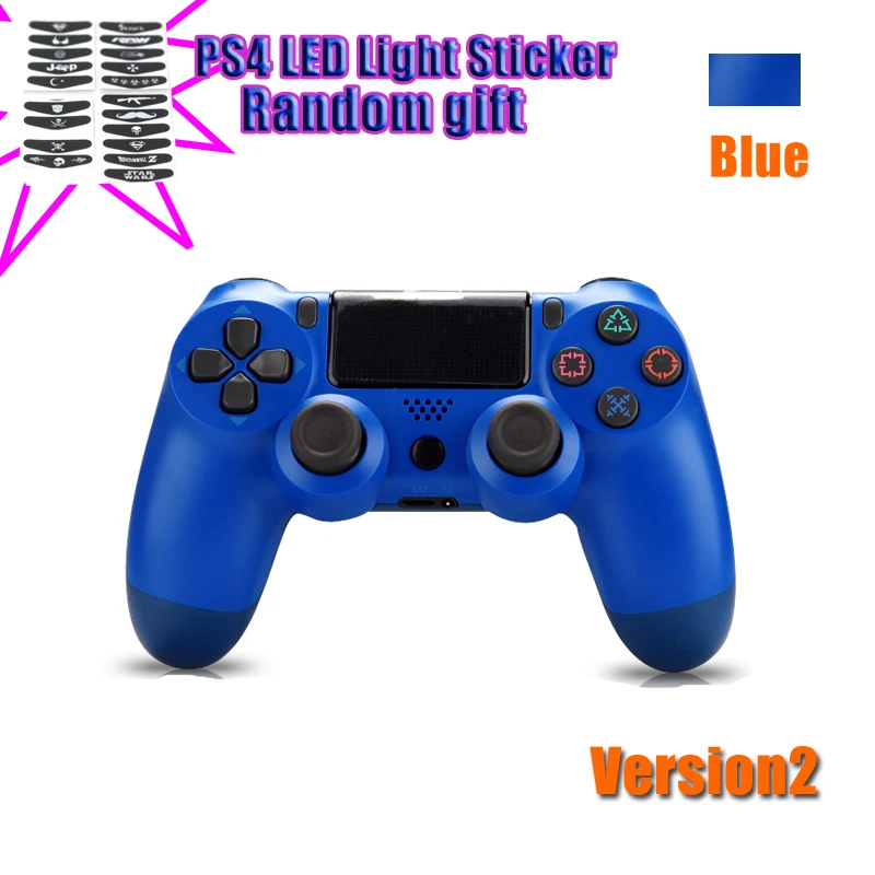 Для PS4 контроллер беспроводной геймпад для Playstation Dualshock 4 джойстик Bluetooth геймпады V2 для PS4/PS4 Pro Silm PS3 PC Игры - Цвет: blue