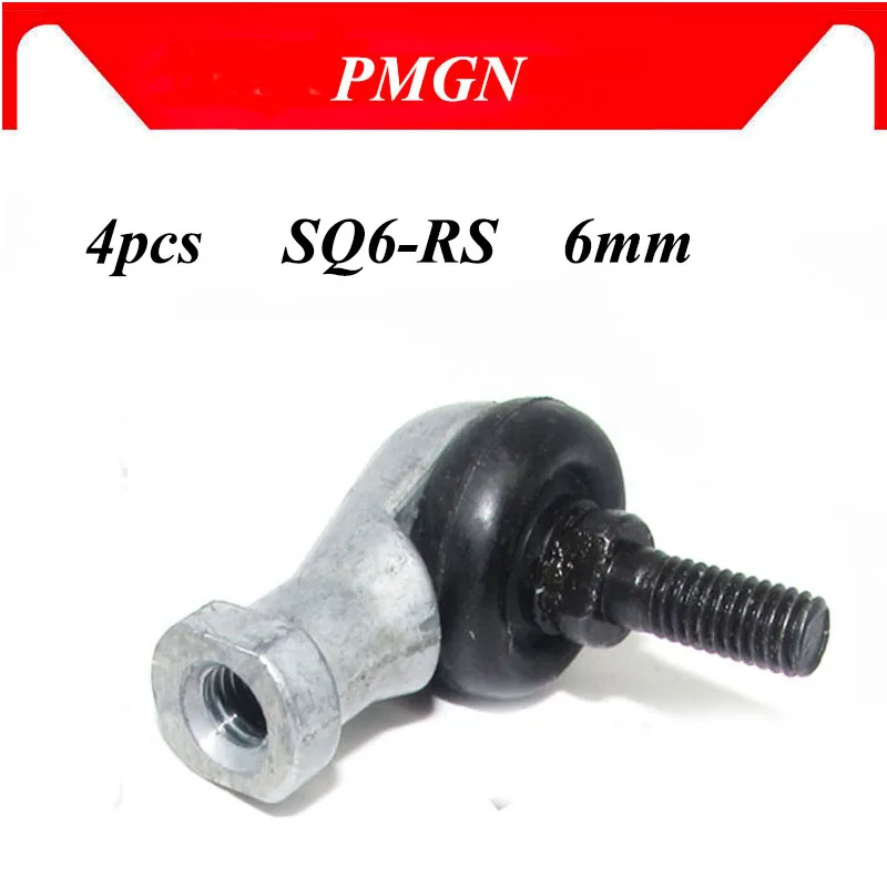 

High quality 4pcs/lot SQ6 RS SQ6-RS 6mm Ball Joint Rod End Right Hand Tie Rod Ends Bearing SQ6RS