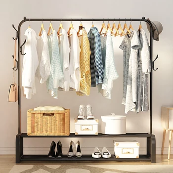 

Coat Hanger Indoor Metal Clothing Rack Home Bedroom Storage Wardrobe Clothing Balcony Floored Drying Rack clothes rack hangers