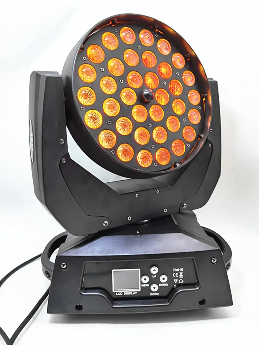 36x12W 4in1 Zoom Led Moving Head Light RGBWA UV DMX512 Wash Beam Effect | Лампы и освещение