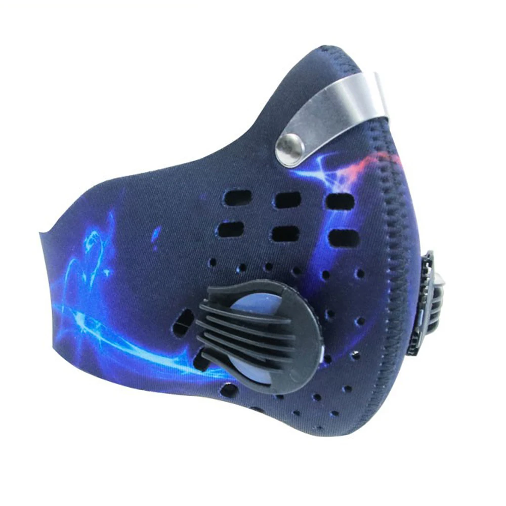 Durable Respirator Dustproof Mask Black Activated Carbon Filtration Windbreak Scarf Haze Mask Portable Outdoor Riding Skiing