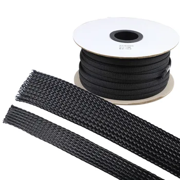

10M 4 -35mm Cable Sleeve black Wire Protection PET Nylon Cable Sleeves wire cable Braided Cable Sleeve