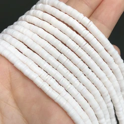 White Polymer Clay Beads for Bohemian Jewelry Making - 4/6mm Soft Pottery Spacer Beads for Handmade DIY Charms, Bracelets, and Necklaces