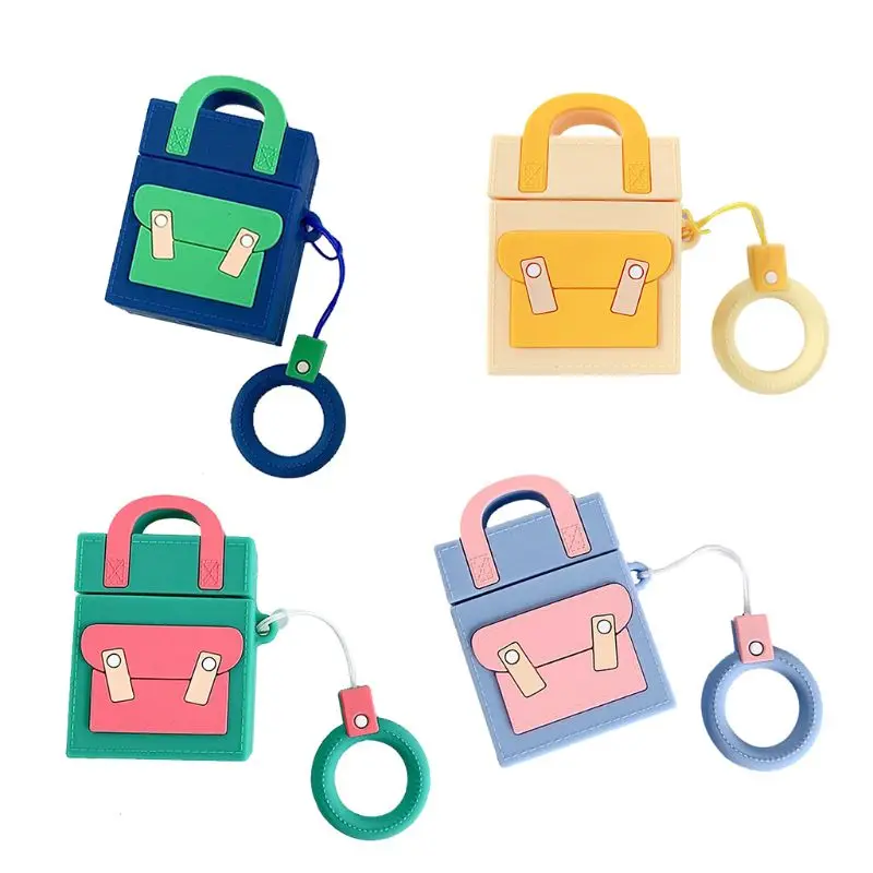 Candy Color Backpack Pattern Soft Silicone Protective Cover Shockproof Case Skin with Lanyard for smart watch