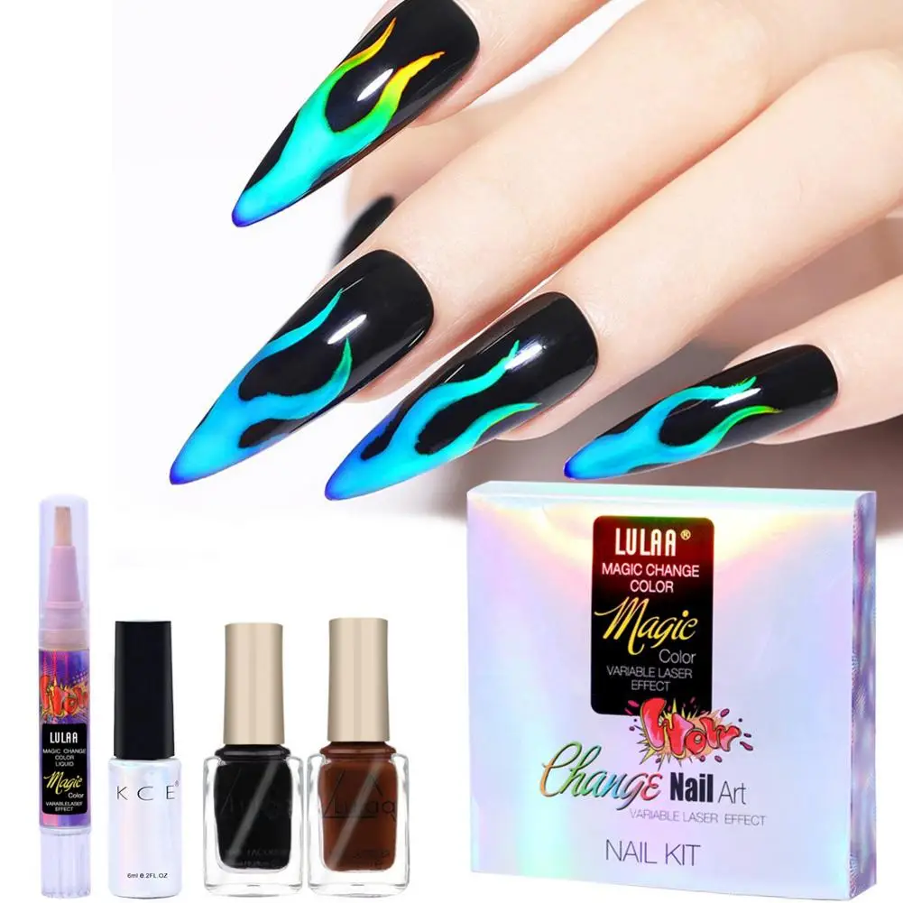 1Set Temperature Changing Liquid Polish Thermochromic Crystal Color Varnish  Lacquer Shimmer Colorful UV Gel Nail Polish Nail Art|Nail Gel| - AliExpress
