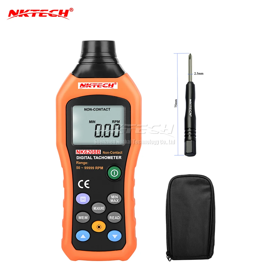 Цифровой тахометр NKTECH NK6208B Бесконтактный 50 99999 ОБ/мин|diagnostic-tool| |