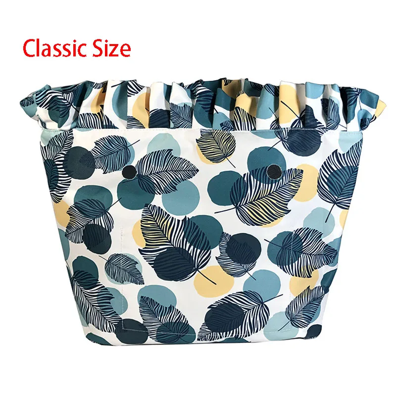 designer bags Floral Border Lining Colorful Print  Inner Zipper Pocket For Classic Mini Obag insert with inner waterproof coating for O bag wristlet corsage Totes