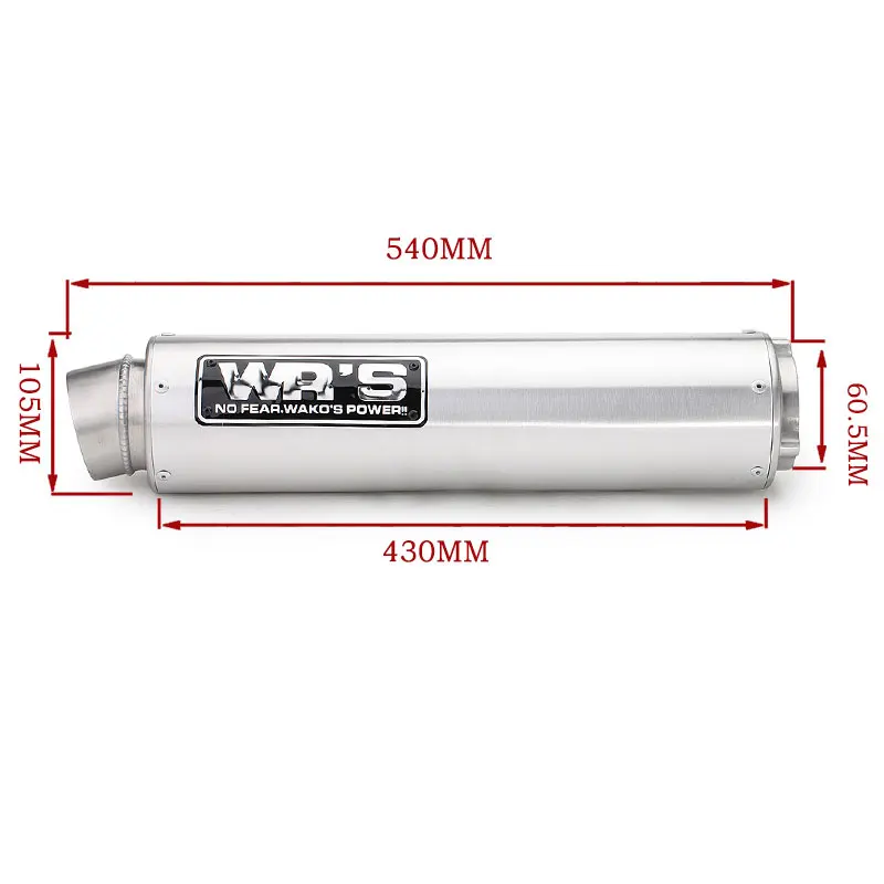 Akrapovic выхлопной мотоцикл Echappement мото трубы дБ убийца Escape WRS 61 мм Глушитель универсальный модифицированный для CB400 CBR400 CBR25