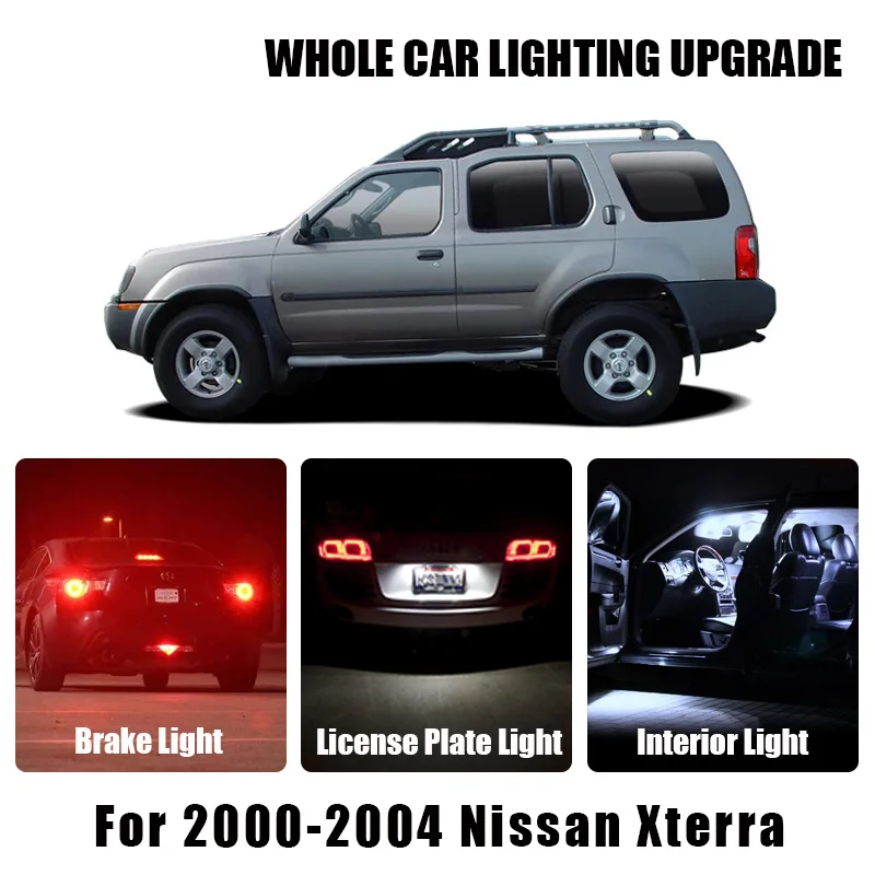 White Amber Car LED Bulbs Brake Parking Reverse Light For Nissan Xterra 2000-2004 Turn Signal Lamp Exterior Interior | Автомобили и