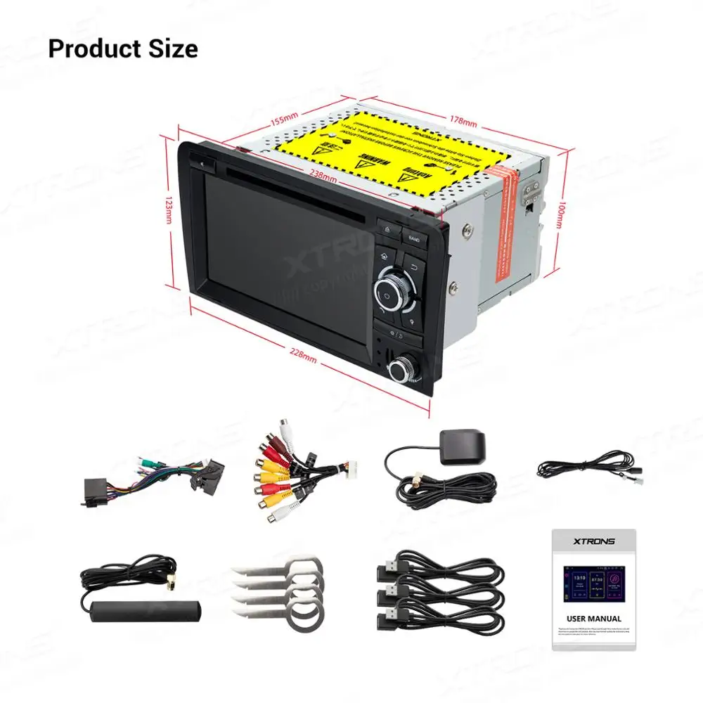 Excellent XTRONS 7" Android 9.0 Octa Core 4G RAM 64G ROM GPS navigation Car Multimedia system Plug & Play Design Fit for Audi A3 8P S3 8P 5