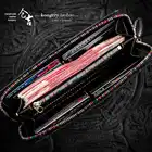 Новый мужской кошелек ручной работы, леопардовые Длинные кошельки на молнии, мужская сумка из натуральной кожи, мужские сумки для денег, вертикальный клатч - 4