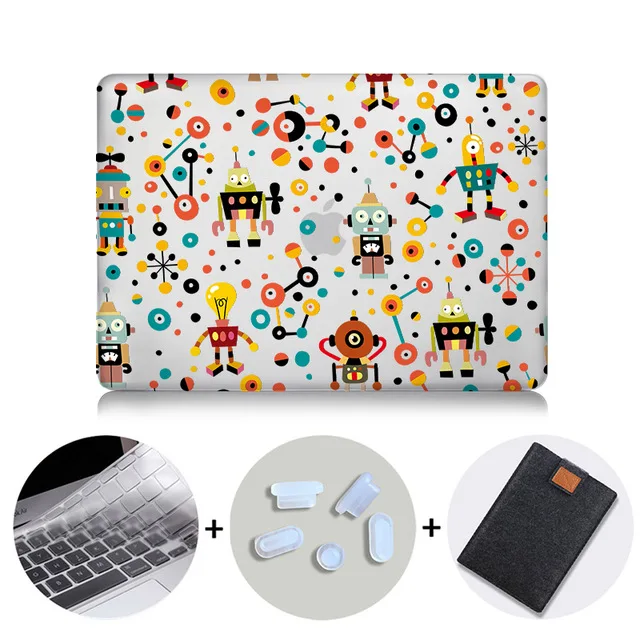 MTT милый мультяшный чехол для Macbook Air 11 13 Pro 13 15 Touch Bar Crystal Cover для mac book 12 дюймов retina 13,3 сумка для ноутбука - Цвет: MB01
