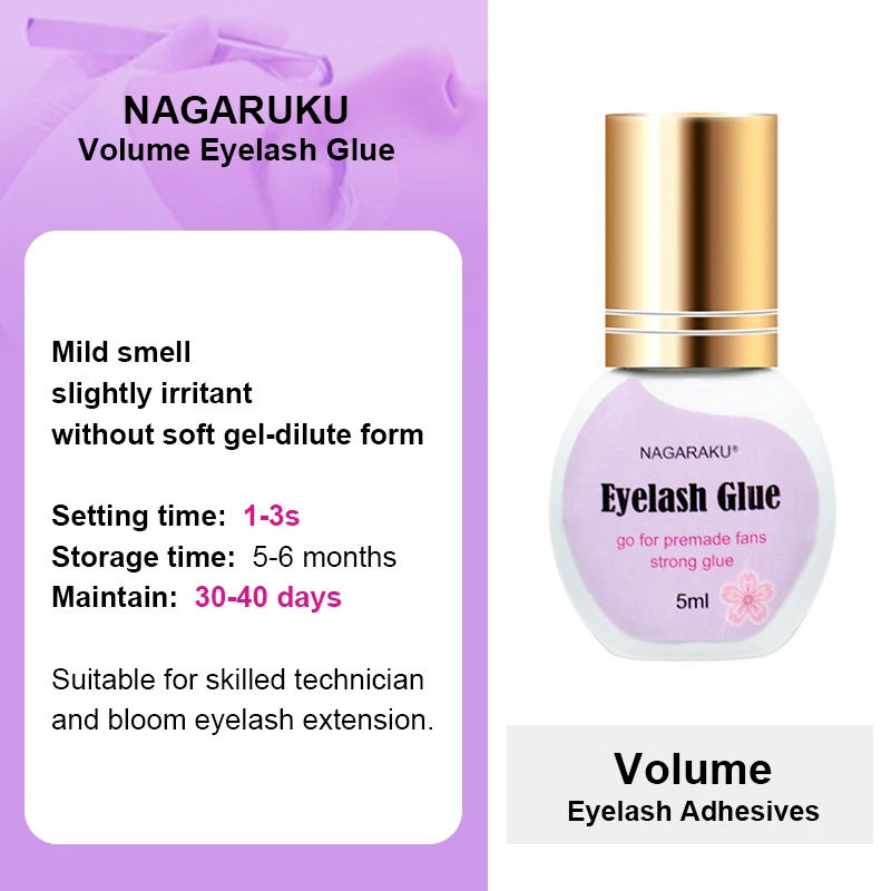 volume glue NAGARAKU, 5 мл, Новое поступление, клей для наращивания ресниц, высокое качество, быстро сохнет, длительное время, клей для ресниц - Цвет: volume glue