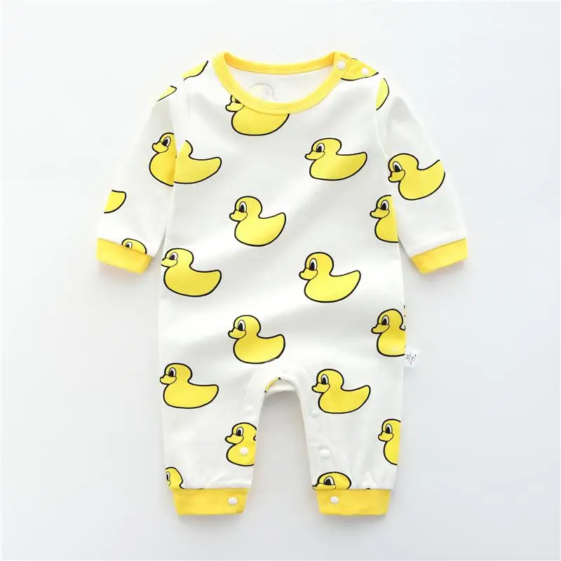 Baby Male Baby Cotton Female Baby Long Sleeve Bodysuit 0 To 12 Months Harbin Clothes Newborn Clothes Spring And Autumn Pajamas - Цвет: Черный