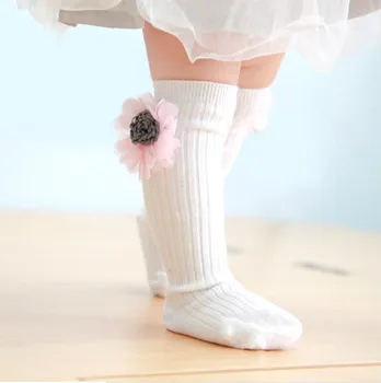 

Toddler Leg Warm Stockings Cute Kids Baby Girl Pantyhose Knee High Stocking Solid Color Cotton Tights for Girls