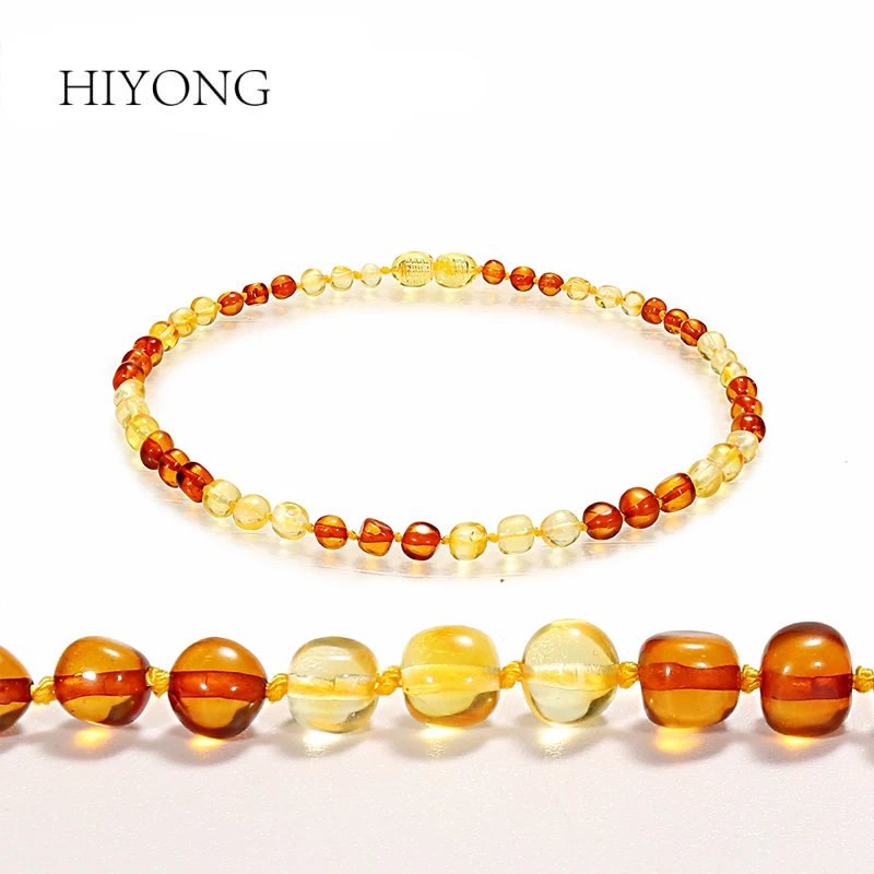 

HIYONG Classic Baby Amber Bracelets Certified Authenticity Genuine Natural Baroque Amber Beads Jewelry Baltic Original Amber