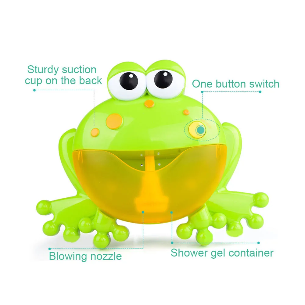 Открытый Bubble Kikker& Krabben Babybadje spelgoed Bubble Maker Zwemmen Bad Zeep машина spelgoed voor Kinderen Met Muziek Wat