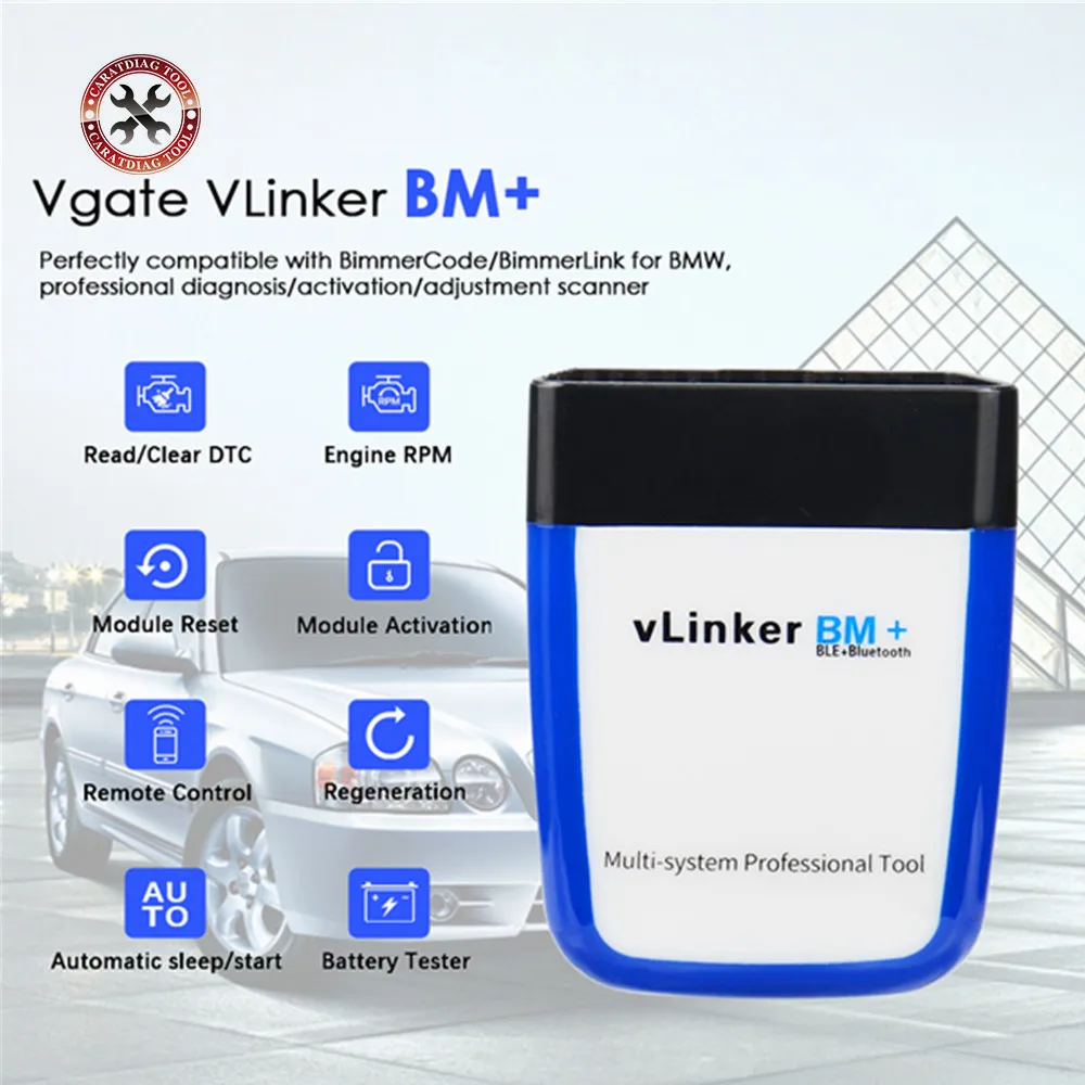 Vgate vLinker BM+ ELM327 For BMW Scanner BT4.0-Wireless wifi OBD 2 Car DiagnosticTool Bimmercode PK Free Shipping | Автомобили и