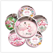 Скандинавский ins3D милый круглый ковер с рисунком Фламинго коврик для спальни гостиной обивка Коврик для йоги детский коврик для ползания C23