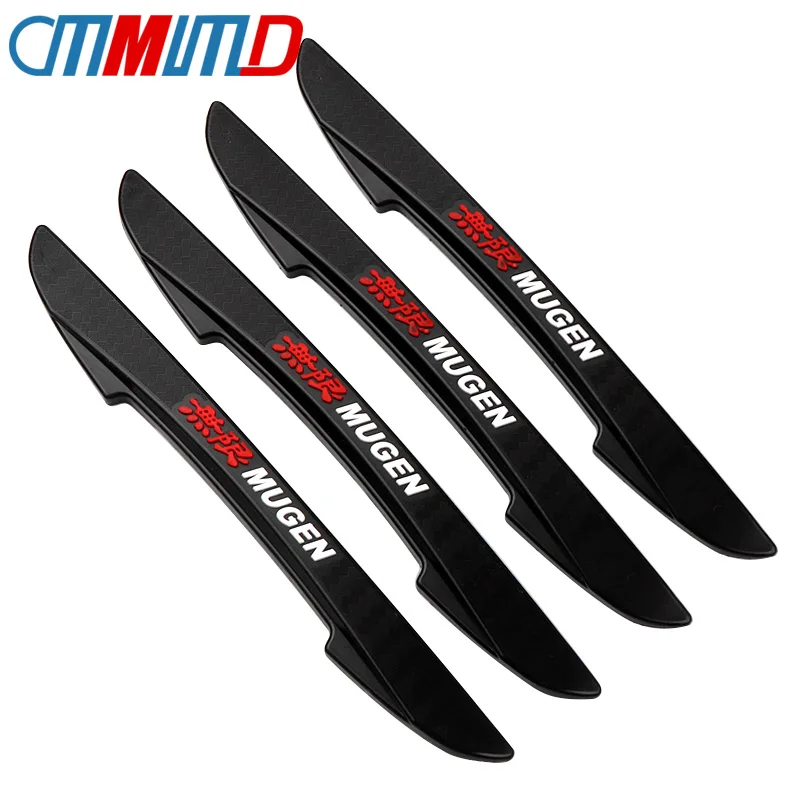 

Car styling 4PCS Silicone mugen Anti-collision Door Side Edge Protection Stickers For Honda Civic Accord CRV Hrv Accessories