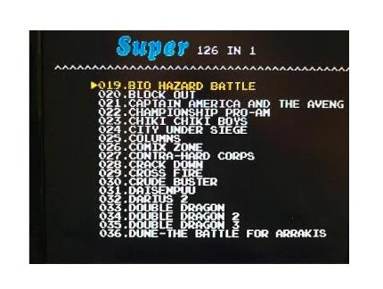 126 Hot games in one cartridge for Megadrive Genesis consoles 126 in 1game caridge for sega consoles video game cartridge