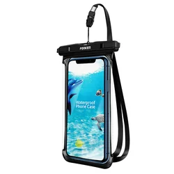 Universal Waterproof Phone Pouch for Swimming and Underwater Protection (Black Case)