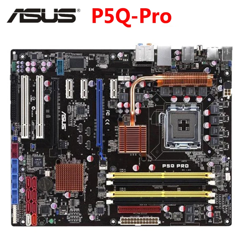 Материнская плата LGA 775 ASUS P5Q Pro DDR2 16 Гб для Intel P45 десктопная материнская системная