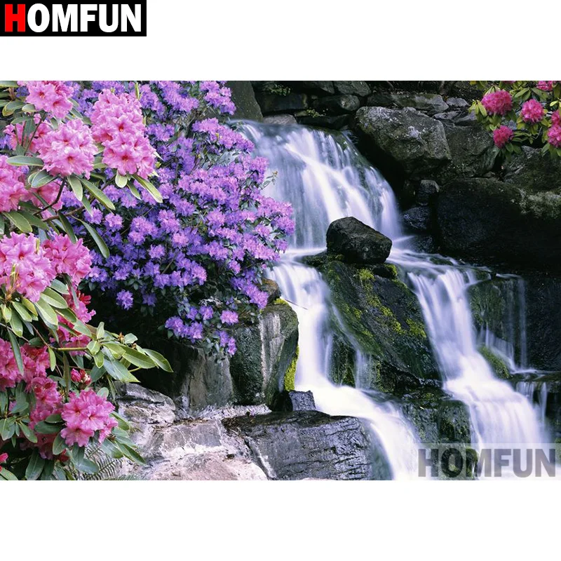 5D алмазная живопись HOMFUN для творчества Пейзаж водопада картины вышивки