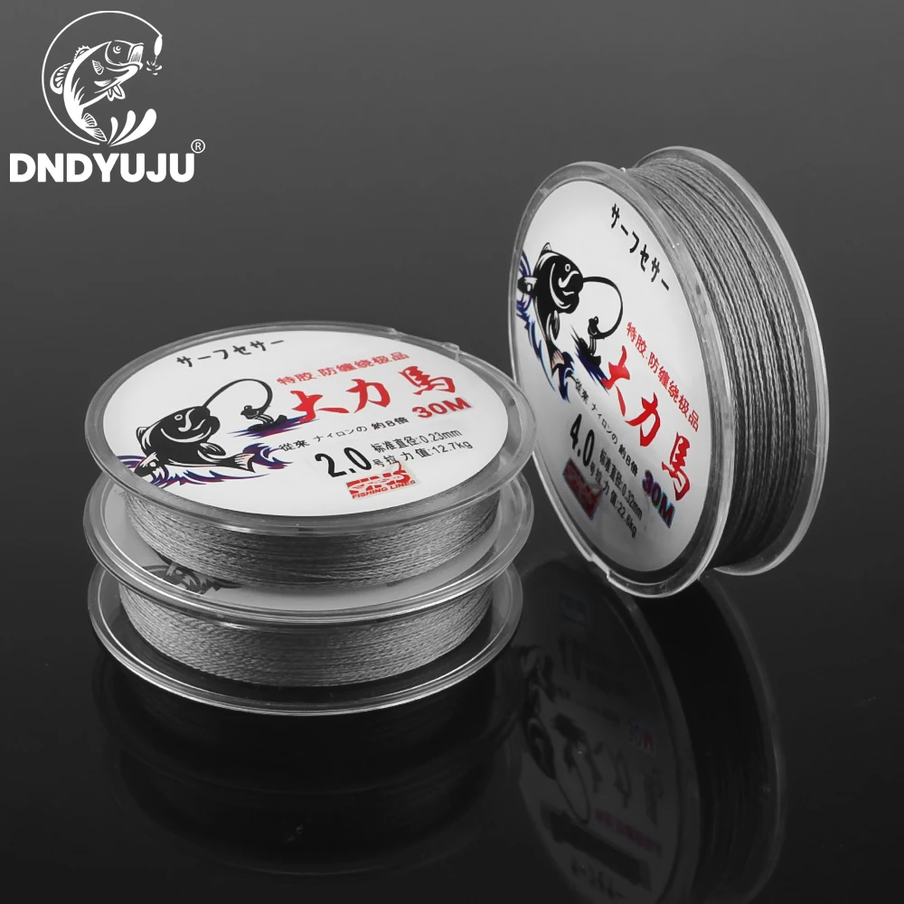 DNDYUJU Super Strong Braided Silk Fishing Line 30M 4 Strands Multifilament Wire Carp 10-80LB Accessories | Спорт и развлечения