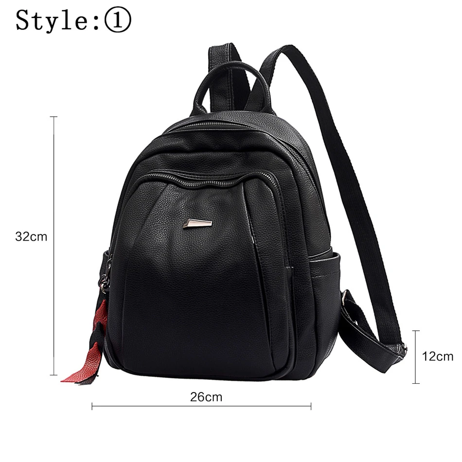 Женская мода простой мягкий кожаный рюкзак Mochila колледж Стиль Твердая школьная сумка для подростков сумка женская Feminina Sac Dos